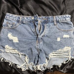 Distressed Denim Women Shorts